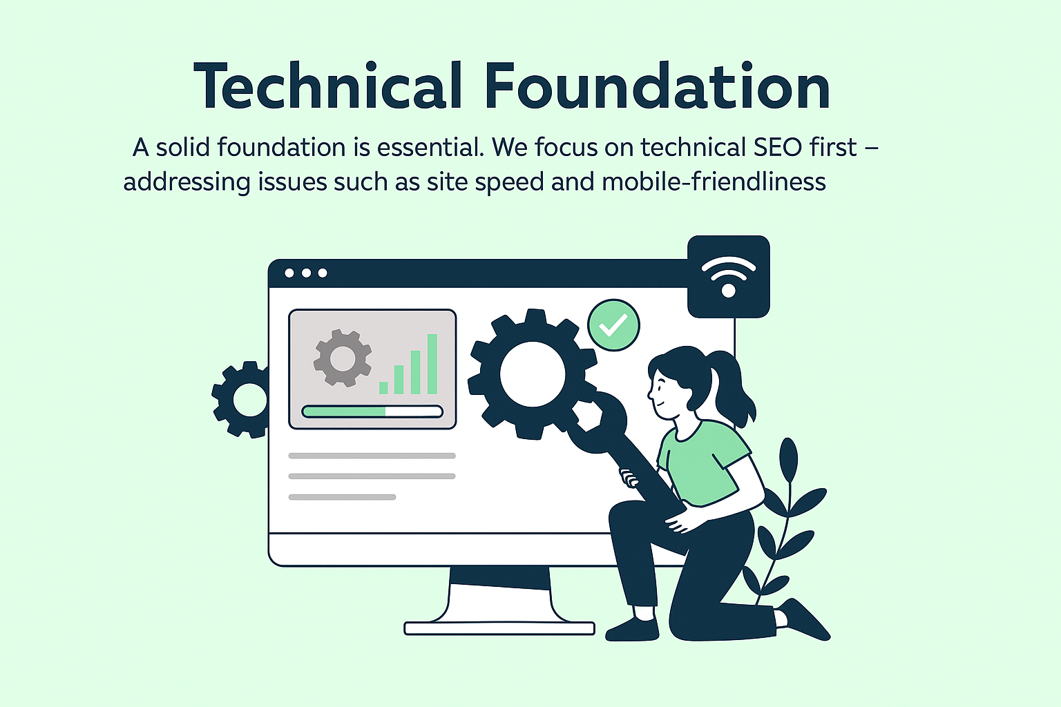 as a Dallas seo company we create your website techinical foundation too strong